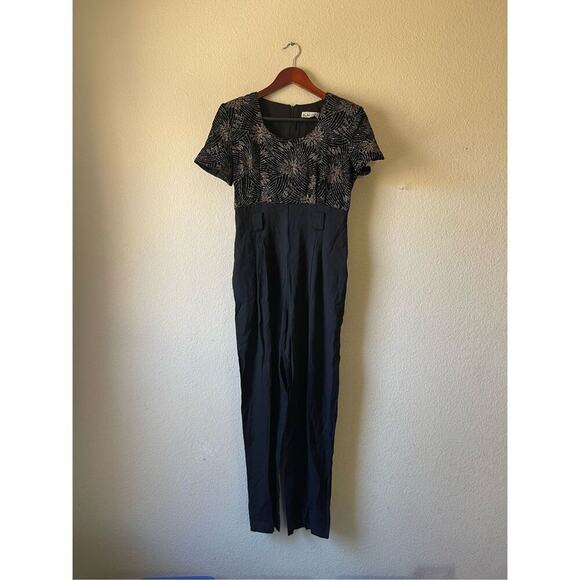 Vintage embellished‎ evening wear party jumpsuit size small - Picture 1 of 8